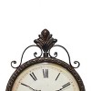 17"x11" Metal Scroll Clock Brown - Olivia & May: Silent, Rustic Tabletop & Mantel Decor - image 3 of 4