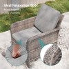 Sonkuki 5 Pieces Patio Sofa with Ottomans Set, All-Weather PE Rattan Wicker, Patio Conversation Couch with Cushion - 4 of 4