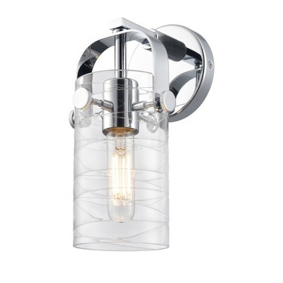 Pilaster II Cylinder - 1 Light Wall Sconce In Contemporary Style-10.5 Inches Tall and 4.5 Inches Wide
