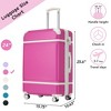 24in Carry on Luggage with Spinner Wheels Lightweight Hardshell Expandable Luggage with Tsa Lock Travel Rolling Luggage Suitcase for Men Women - 4 of 4
