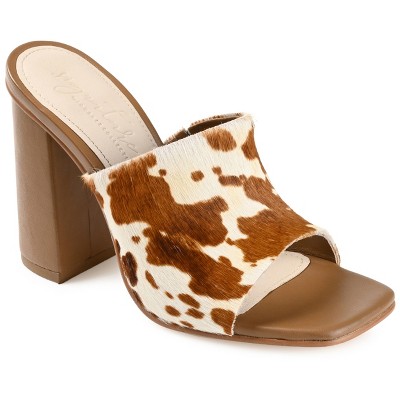 Journee Signature Women's Genuine Leather Deena Sandals