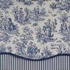 RLF Home Waverly Glory 3" Rod Pocket Lining Luxurious and Elegant Window Treatment Valance 50" x 16" Blue - image 4 of 4