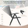 Tangkula 4PCS Patio Folding Dining Chair w/ 7-Level Adjustable High Backrest for Garden - 2 of 4