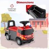 Costway Licensed Scania Toy Fire Truck with Lights Sounds & Under-Seat Storage Red/Yellow/White - 3 of 4