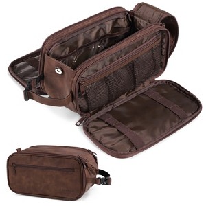 PAVILIA Toiletry Bag Women Men, Travel Toiletries Organizer Case, Essentials Shaving Dopp Kit, Cosmetic Make Up Accessories - 1 of 4