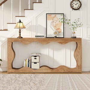 MAYEERTY 63" Console Table, Farmhouse Entryway Table Couch Table Behind Sofa - 1 of 4