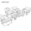 4 PCS Patio Outdoor Steel Sofa Set-ModernLuxe - 3 of 4