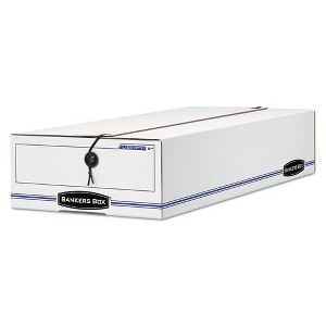 Bankers Box LIBERTY Check and Form Boxes, 9.25" x 23.75" x 4.25", White/Blue, 12/Carton - 1 of 4