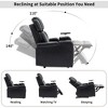 Power Recliner Chair with Cup Holder, Bluetooth Speaker, LED Lights & Tray Table, PU Leather Home Theater Seat with USB Ports - ModernLuxe - 4 of 4