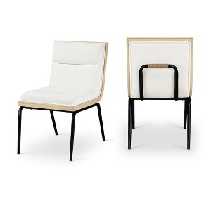 Meridian Furniture,Viceroy Fabric Upholstered Dining Chair, Set of 2 - 1 of 4