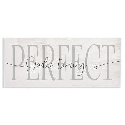 Stupell Industries God's Timing is Perfect Phrase, 17" x 7"