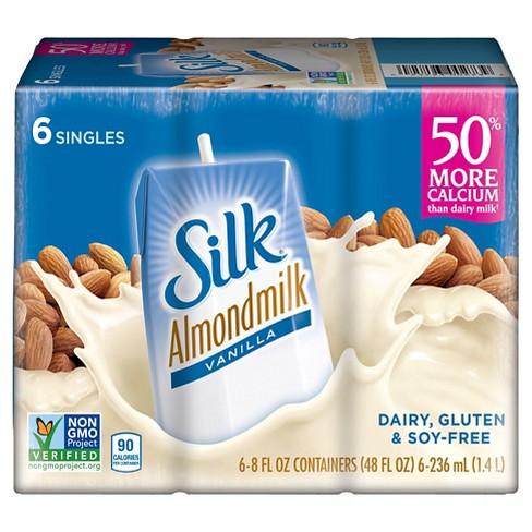 Silk Vanilla Almond Milk 8 Oz, 6 Pk : Target