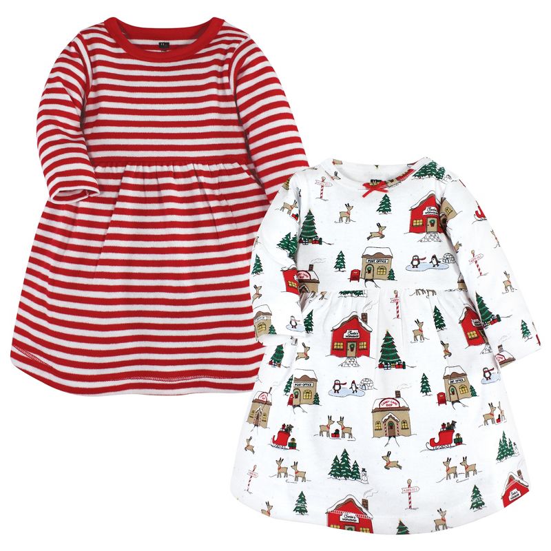 Hudson Baby Infant and Toddler Girl Cotton Dresses, North Pole, 1 of 5