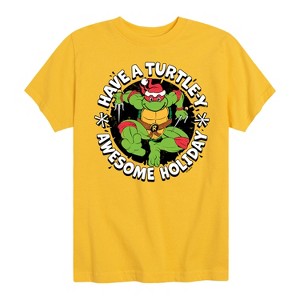 Boys' - Teenage Mutant Ninja Turtles - Have A Turtley Awesome Holiday Short Sleeve Graphic T-Shirt - 1 of 4