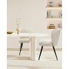Modern Leather Dining Chairs Set of 2 Kitchen Dining Room Chairs with Padded Back and Seat, Armless Faux Leather Upholstered Accent Side Chair - 3 of 4