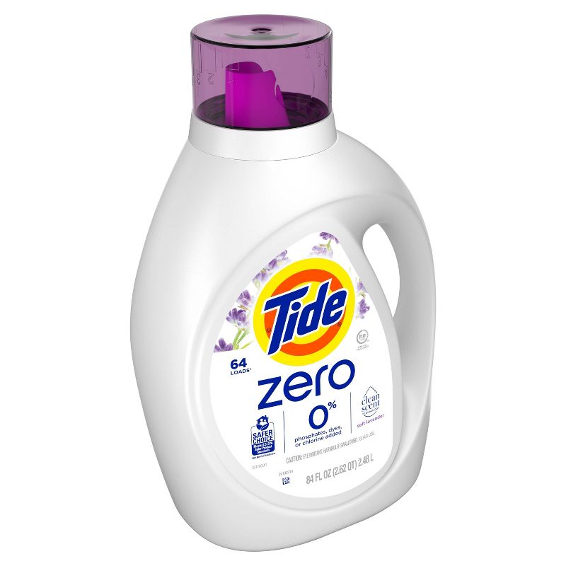 Tide Zero Soft Liquid Laundry Detergent - Lavender Scent, 2 of 11