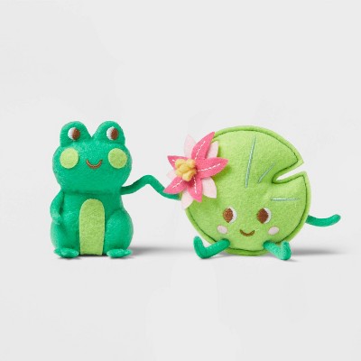 Felt Frog and Lilypad Duo Easter Figurine - Spritz™