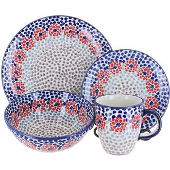 Blue Rose Polish Pottery Manufaktura Dinnerware (4PC)