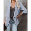 Womens Casual Blazer Jackets Roll Up Long Sleeve Open Front Jacket Loose Fit Longline Blazer Work Office Business Blazers - 4 of 4