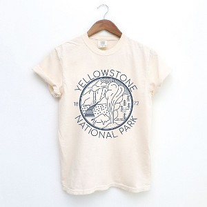 Simply Sage Market Women's Yellowstone National Park Short Sleeve Garment Dyed Tee - 1 of 4