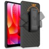Nakedcellphone Case with Stand and Belt Clip Holster for Motorola Moto G Power 2022 - Black - 3 of 4