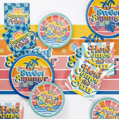 Creative Converting Summer Vibes Tableware Kit 8ct