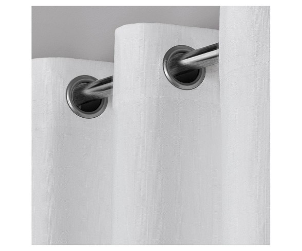 Linen Thermal Curtain Panel Set White (54"x84") - Exclusive Home