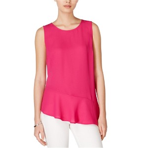 maison Jules Womens Asymmetrical Knit Blouse - 1 of 1
