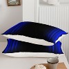 Acoinel 3 Pcs Blue and Black Gradient Lightwight Ultra Soft Comforter Set with 2 Pillowcases - 4 of 4