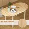 55" Wood Kitchen Table, Drop Leaf Tables for Small Spaces - 4 of 4