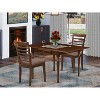 HomeStock 3-Pc Mahogany Finish Solid Wood Top With Dropleaf Dining Table Set - 2 of 4