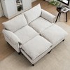 JOYRACER Convertible U-Shaped Sectional Sofa with Storage Ottoman & Multiple Pillows, 2-Seater Couch for Living Room, Bedroom & Small Spaces - 3 of 4