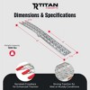 Titan Ramps 2 Pack 7.5 Foot Folding ATV Loading Ramps, Arched Aluminum Design, Portable and Heavy Duty with 1,500 Pound Weight Capacity, Silver - 3 of 4