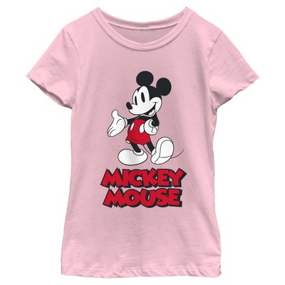 Girl's Mickey & Friends Old School Pose Mice T-shirt - Light Pink ...