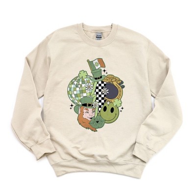 Simply Sage Market Women's Graphic Sweatshirt St. Patrick's Retro Collage