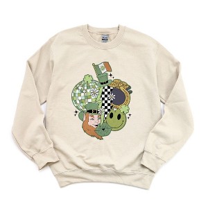 Simply Sage Market Women's Graphic Sweatshirt St. Patrick's Retro Collage - 1 of 3