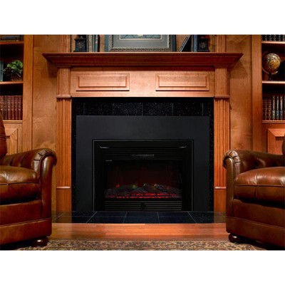 28.5" Black Electric Wall Mount Fireplace Insert with Remote