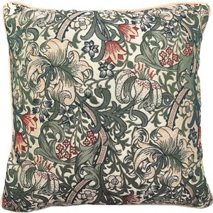 Signare USA William Morris Golden Lily Pillowcase/Cushion Cover Green 18 x 18 inch - 1 of 1