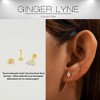 Marquise CZ Flat Back Earrings for Cartilage Helix Tragus Lobe 16g Gold Plated Sterling Silver 1 pair by Ginger Lyne  Marquise - 2 of 4