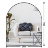 GlasFlength Decorative Wall Mirrors Arch Mirror Hanging Mirror, Vintage Bathroom Wall Mirrors Decorative, Wall Decoration, Black, 36"*30"*1.2" - 3 of 4