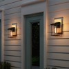 LNC 13.4" Cage Farmhouse Iron Outdoor Wall Light Matte Black - 3 of 4