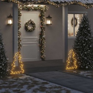 vidaXL Christmas Light Decoration with Spikes Tree 80 LEDs 23.6 in. - 1 of 4