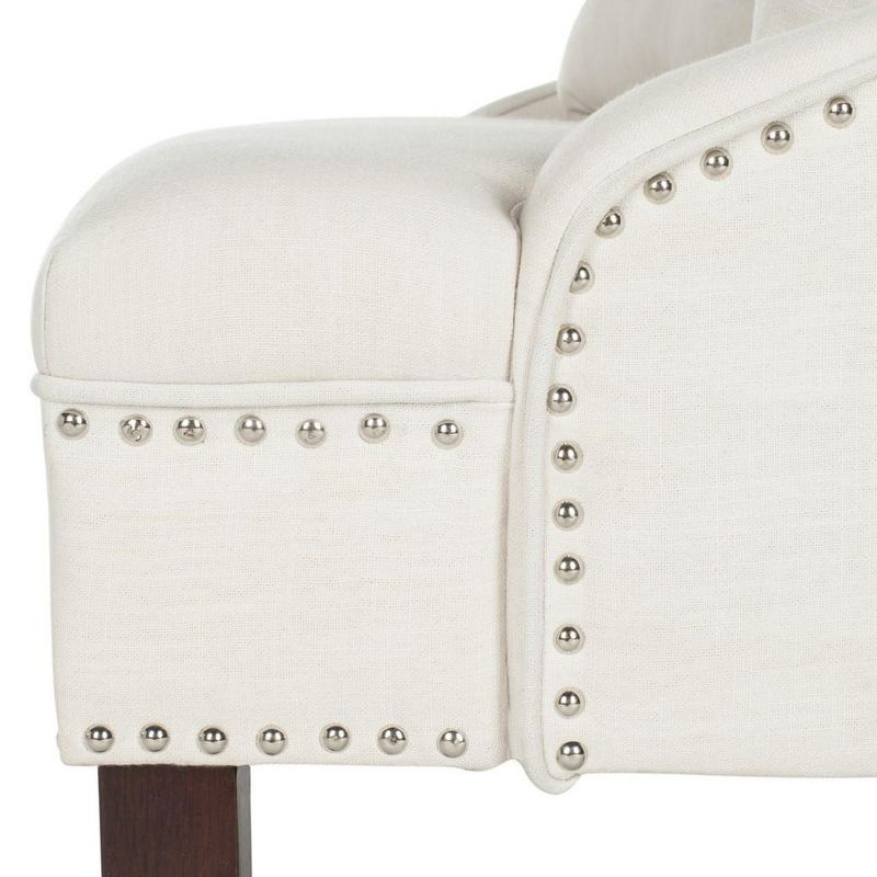 Zoey Settee with Silver Nailheads  - Safavieh, 5 of 9