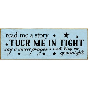 Slickblue Sweet Goodnight Quote Sign, 3.5x10 Rustic Knotty Pine Wood Plaque, Wall or Shelf Decor - 1 of 3