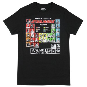 Star Wars Shirt Men's Periodic Table Of Star Wars Villains Adult T-Shirt - 1 of 3