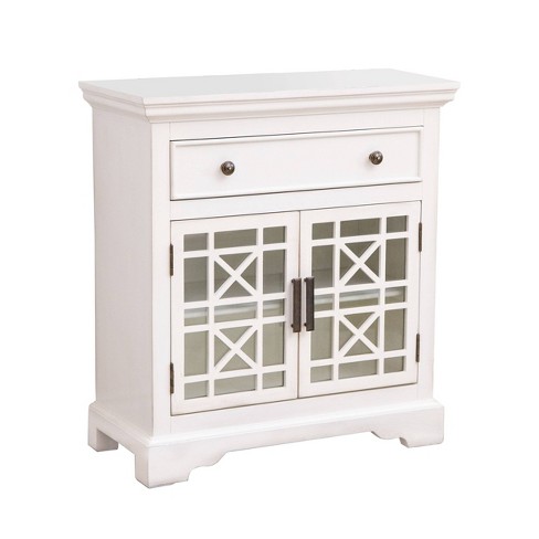 Suzanne Solid Hardwood Entryway Storage Cabinet Antique White