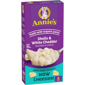 Annie's White Cheddar Shells Macaroni and Cheese with Organic Pasta, 6 oz (Pack of 4) - 1 of 1