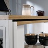 Sauder Counter Height Kitchen Island Baltic Oak Trim White: Modern Laminate Surface, Metal Frame, 5 Shelves - 4 of 4