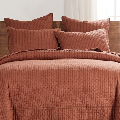 Adobe Cotton Cross Stitch Euro Sham Set of 2