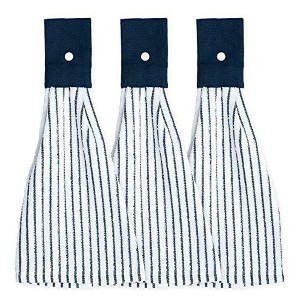 Impresa 3 Pack Kitchen Towels With Hanging Loop for Convenient Access -Extra Absorbent - Snap Button Kitchen - 1 of 4